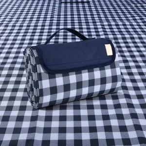 Extra Large Picnic Blanket Beach Blankets, Outdoor Foldable Waterproof Sand Mat for Beach Camping Hiking Travel Family Concerts Grass Park Music Festival Lawn Mats (Dark Blue, 80x80inch)