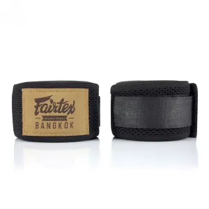 Fairtex Black Mesh Hand Wraps  - 4.5M
