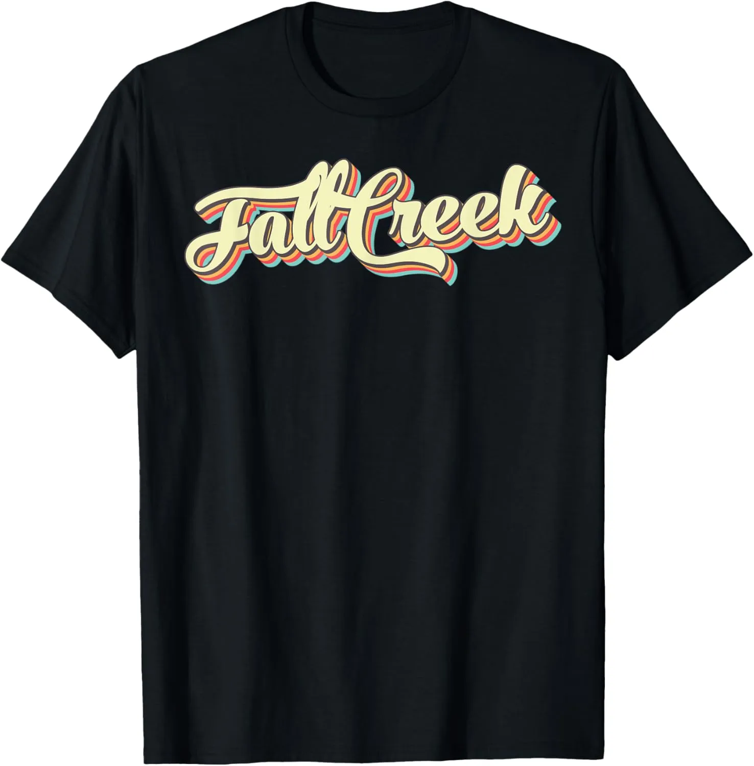 Fall Creek TShirt Retro Art Baseball Font Vintage T-Shirt