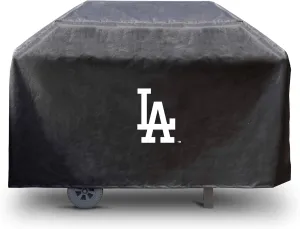 FANMATS 42295 MLB - Los Angeles Dodgers Rectangular Black Grill Cover - Fits 3 and 4 Burner Grills - 68in x 21in x 35in