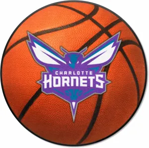 FANMATS NBA Charlotte Hornets Nylon Face Basketball Rug , 26" diameter