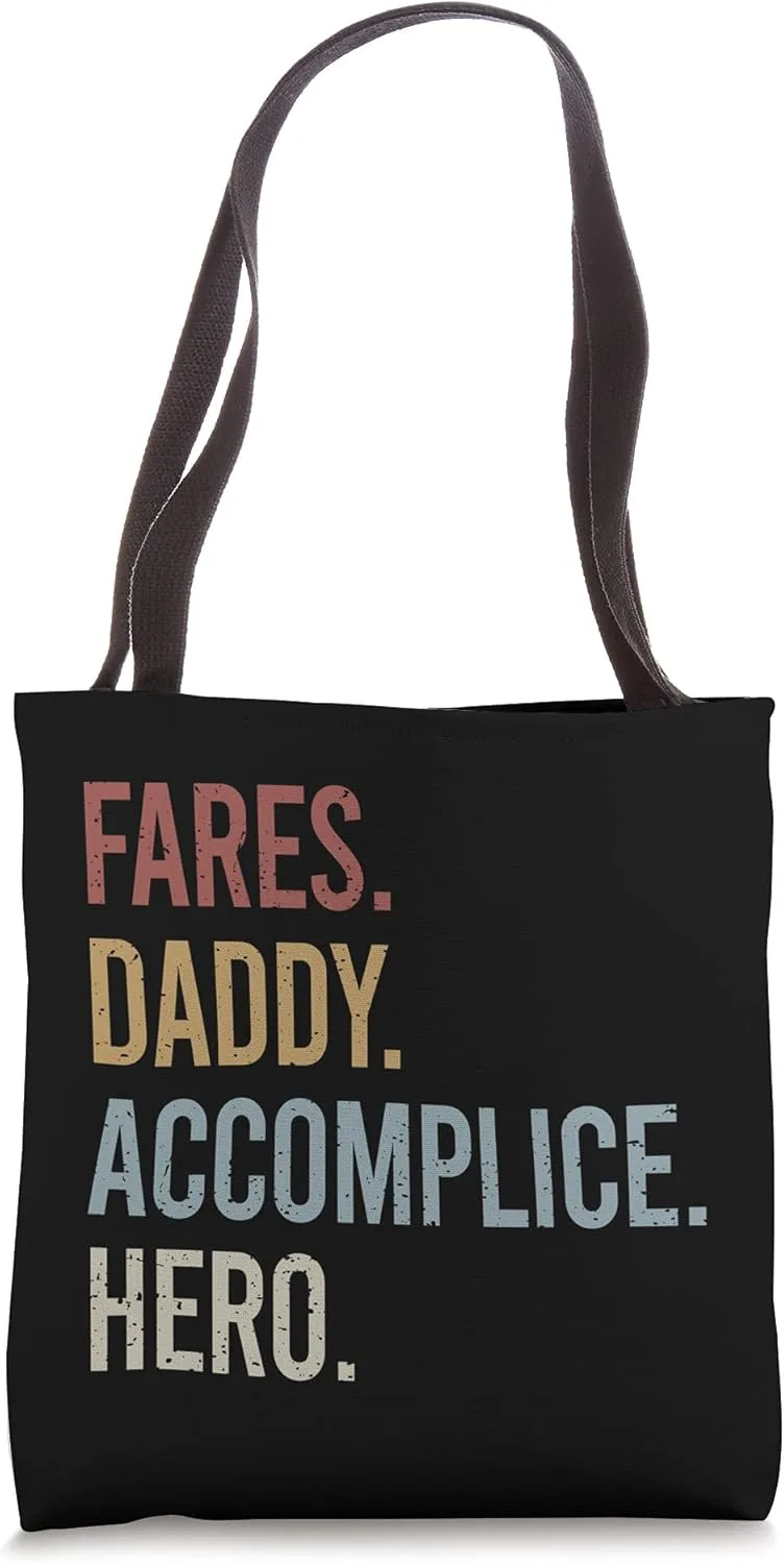 Fares Daddy Accomplice Hero Retro Style Vintage Tote Bag
