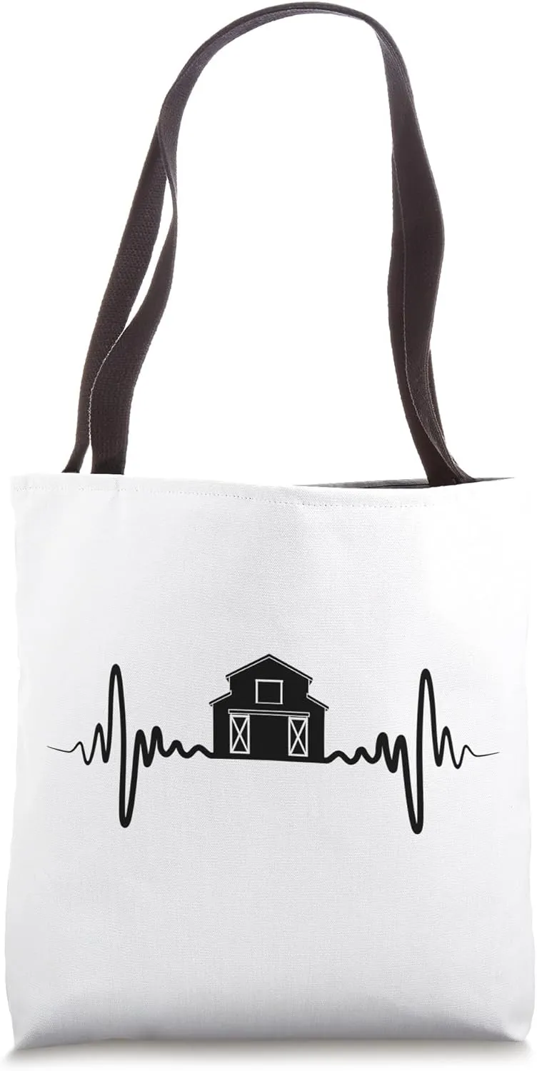 Farm House Cardiogram Husbandry Tote Bag