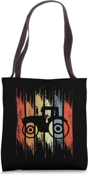 Farming Tractor 80s Look Peasant Farmland Tote Bag