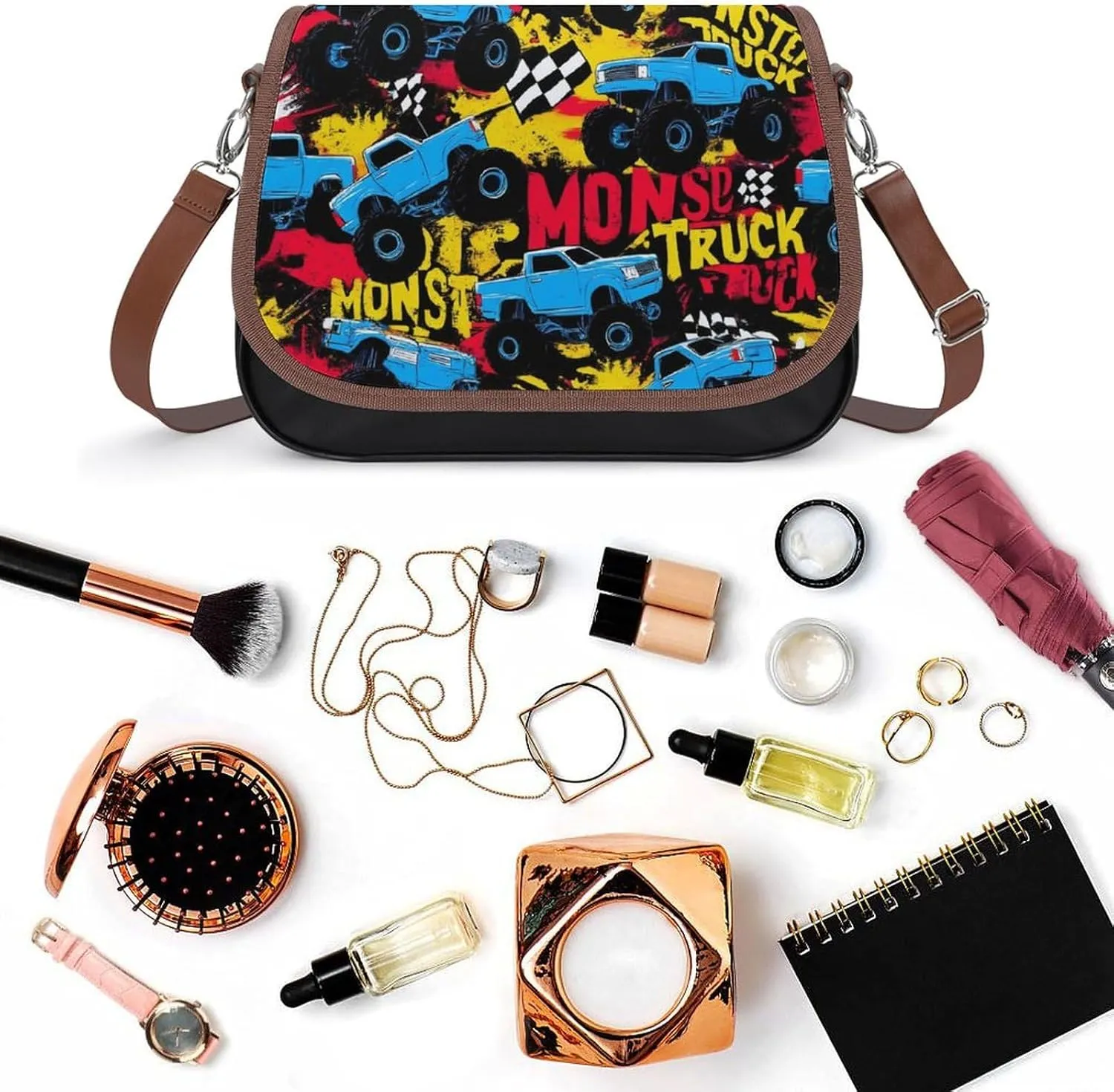 Fashion Crossbody Bag Vintage Leather Shoulder Purse With Adjustable Strap