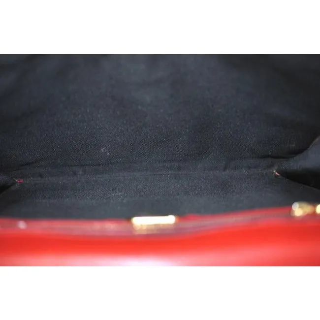 Fendi Red Leather Early Kelly Style 3 Way- Satchel Messenger Backpack