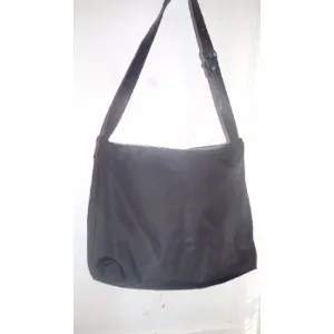 Fendi Vintage Black Leather And Nylon Messenger Bag