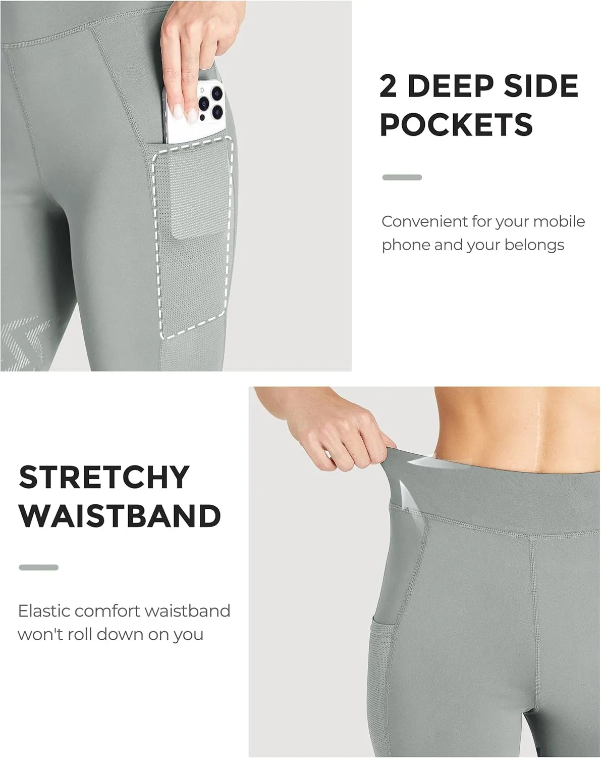 FitsT4 Sports Women's Horse Riding Pants Knee-Patch Riding Tights Ventilated Mesh Equestrian Breeches with Pockets