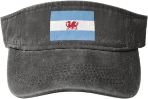 Flag of The Welsh Colony in Patagonia Sun Visor Hats Cotton Adjustable Sports Empty Top Baseball Cap for Women Men Golf Cap
