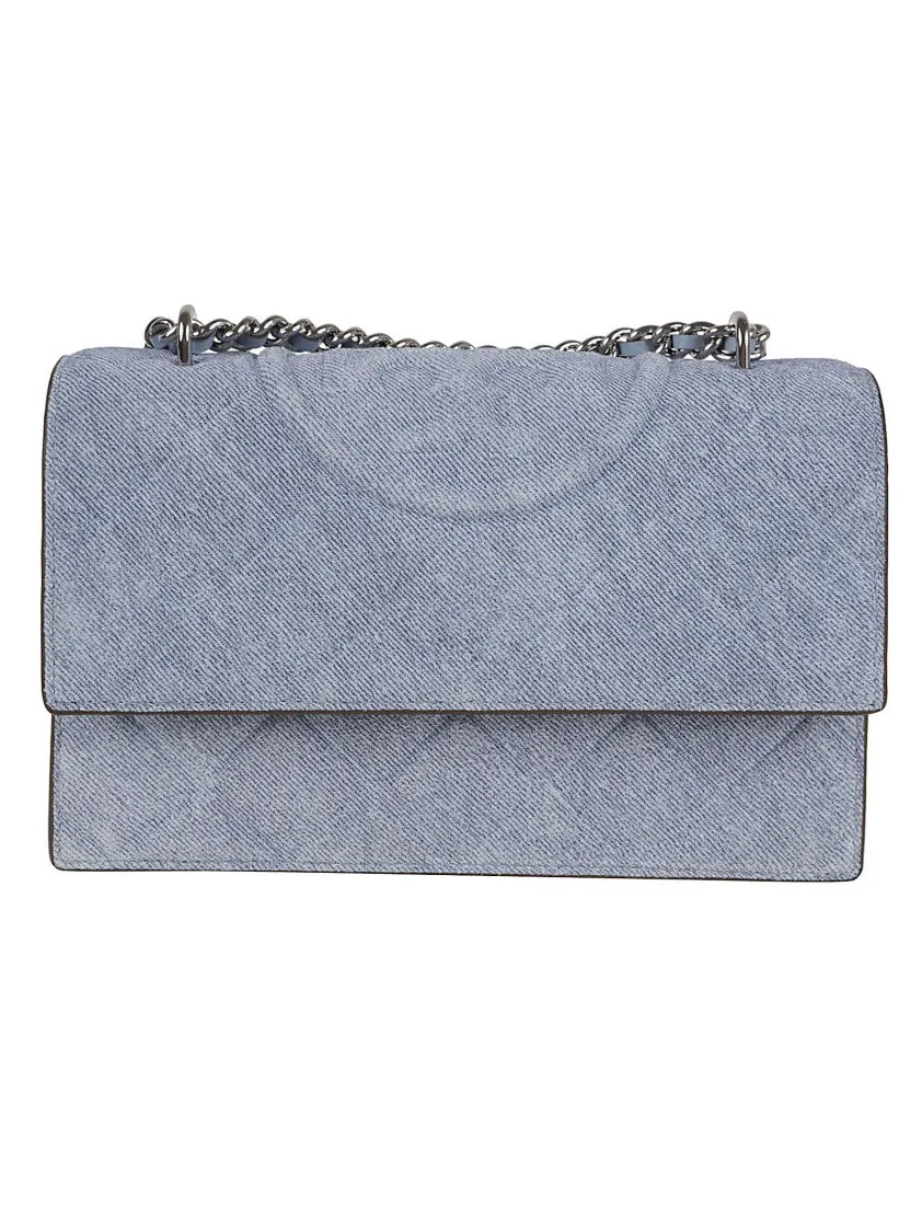 Fleming Denim Small Convertible Shoulder Bag