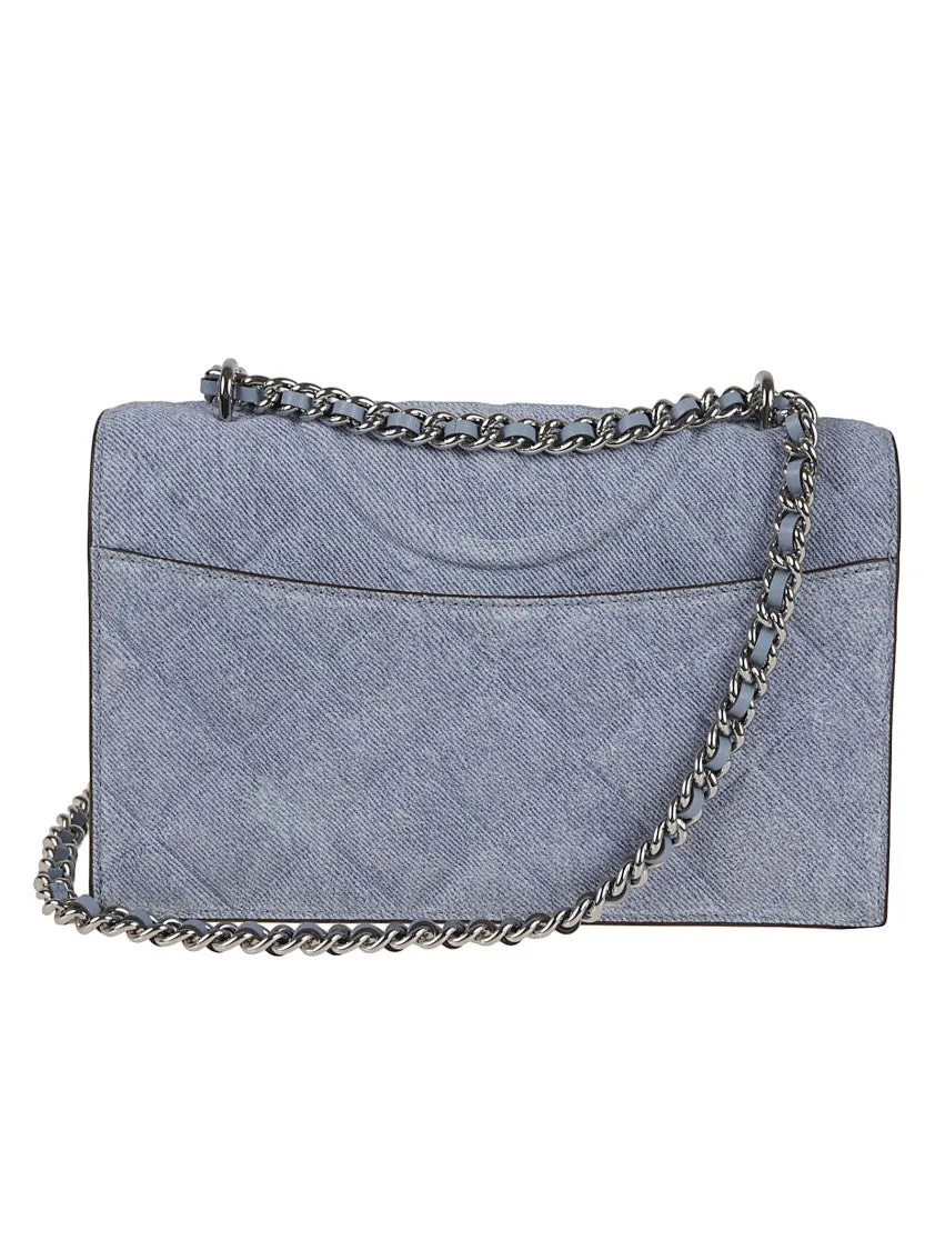 Fleming Denim Small Convertible Shoulder Bag