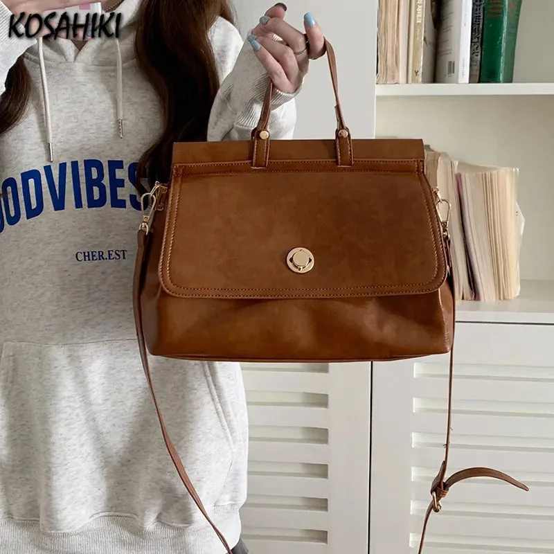 Fleur | Women's Chic Vintage Faux Leather Shoulder Bag