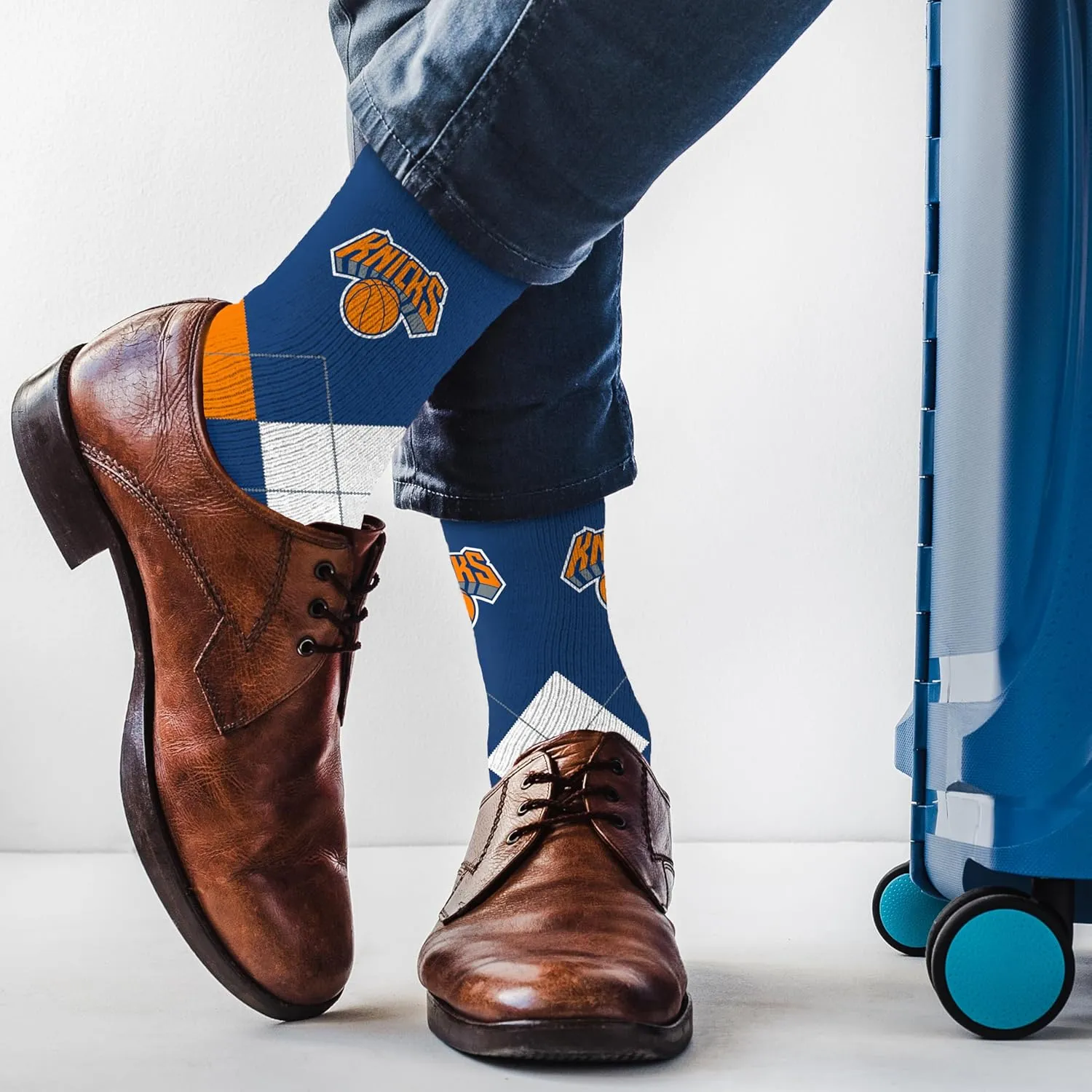 For Bare Feet Men's NBA Argyle Remix Dress Sock