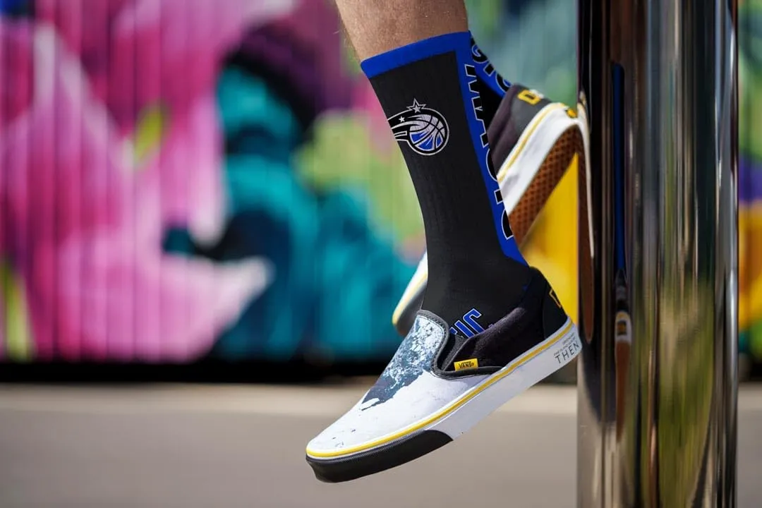 For Bare Feet Men's NBA MVP Crew Sock Medium