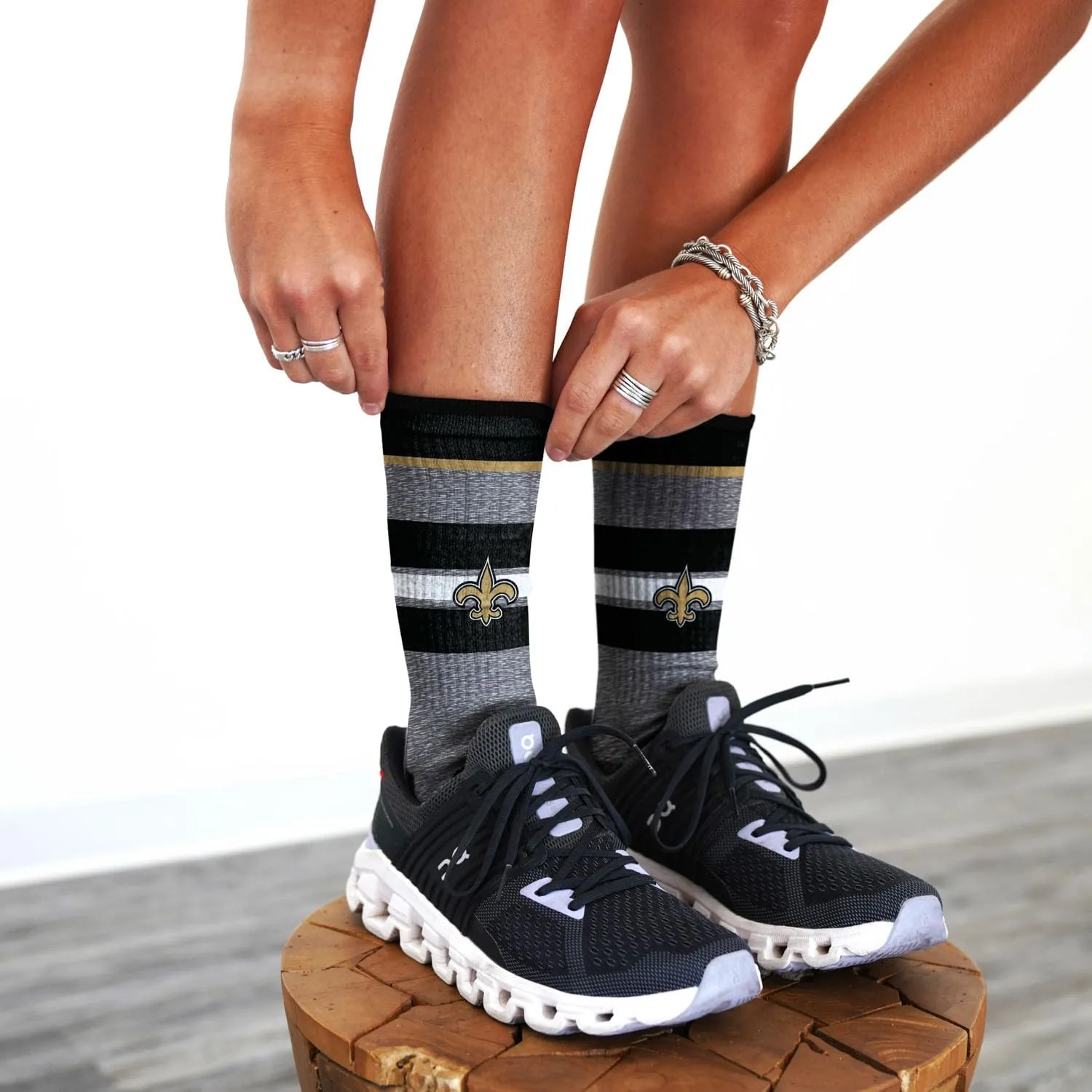For Bare Feet NFL Marble Spotlight Crew Sock