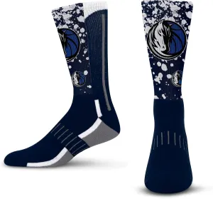 For Bare Feet Unisex Kid's NBA Splatter Logo Crew Sock Youth