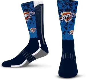 For Bare Feet Unisex Kid's NBA Splatter Logo Crew Sock Youth