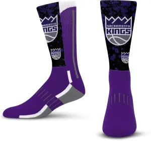 For Bare Feet Unisex Kid's NBA Splatter Logo Crew Sock Youth