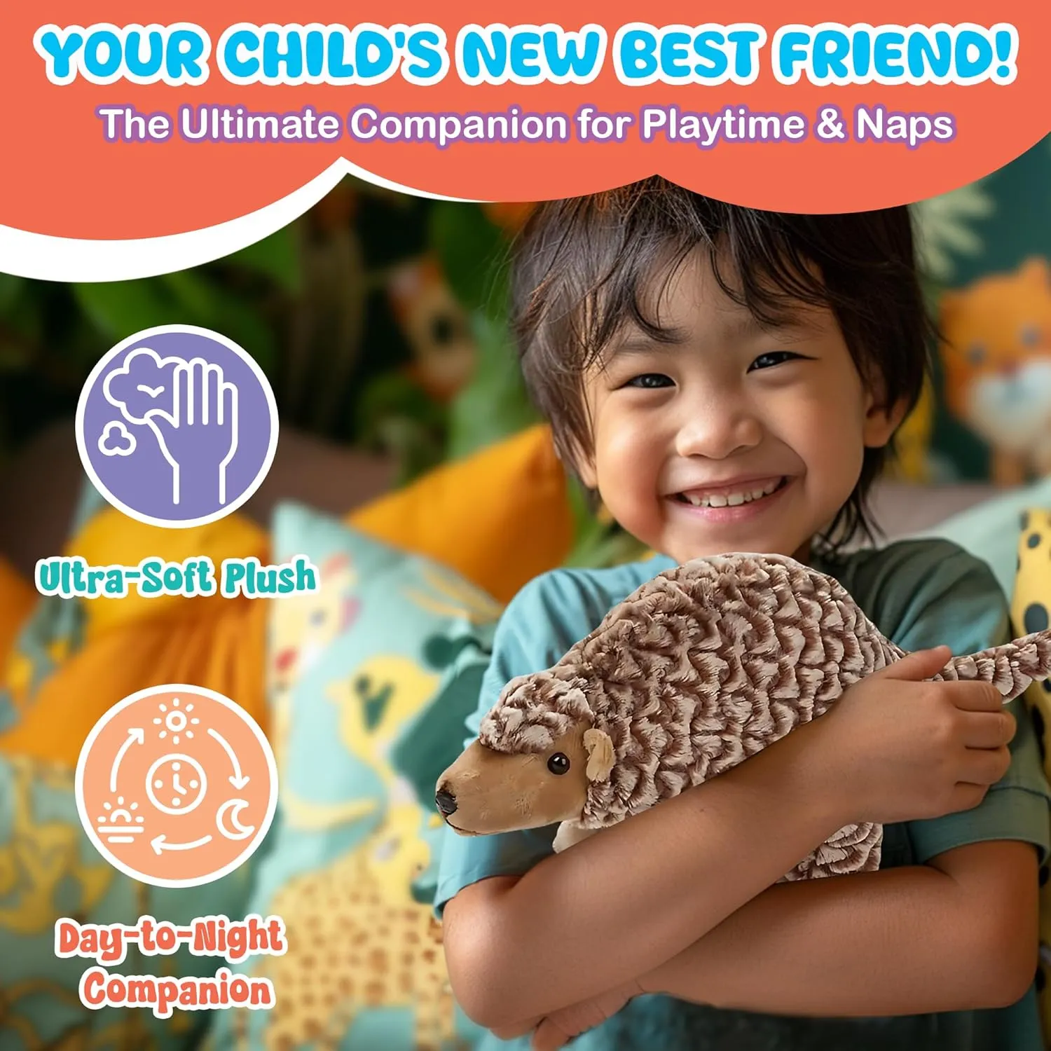Forest & Twelfth 12" Stuffed Pangolin Plush, Heirloom Collection Stuffed Animal, Premium Materials, Best Gift for Kids Age 3 , Nursery and Room Decor (12'' Pangolin)