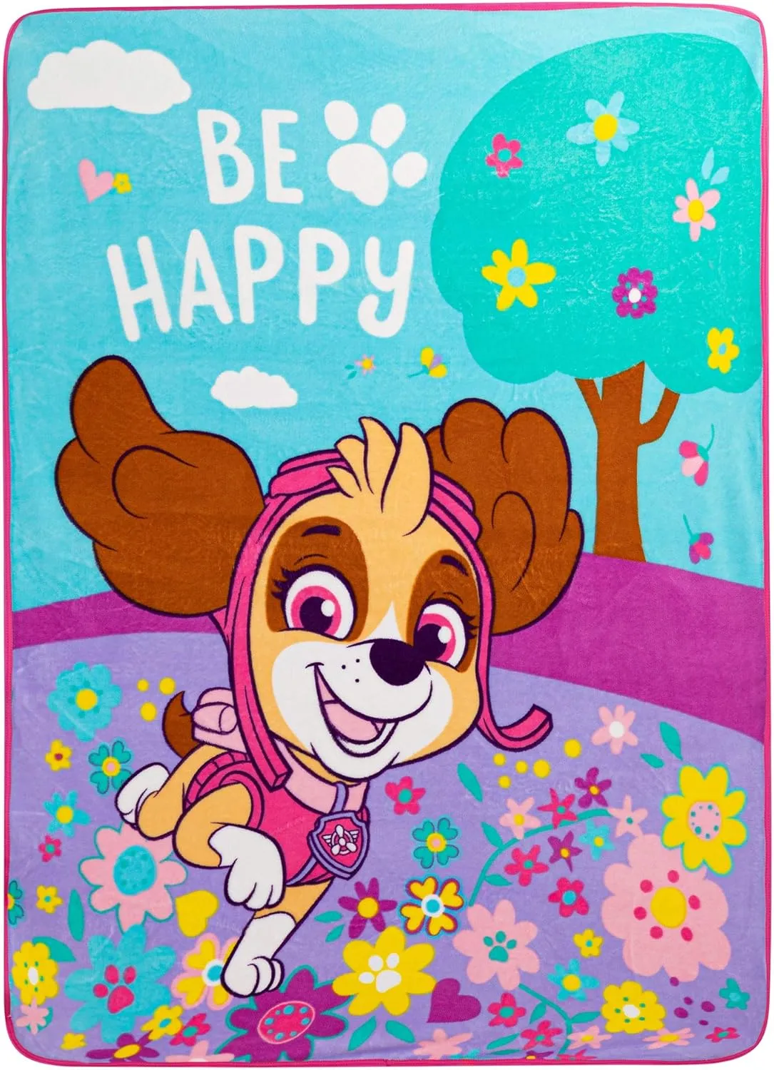 Franco Kids Bedding Super Soft Micro Raschel Throw, 46 in x 60 in, Paw Patrol Skye Girls