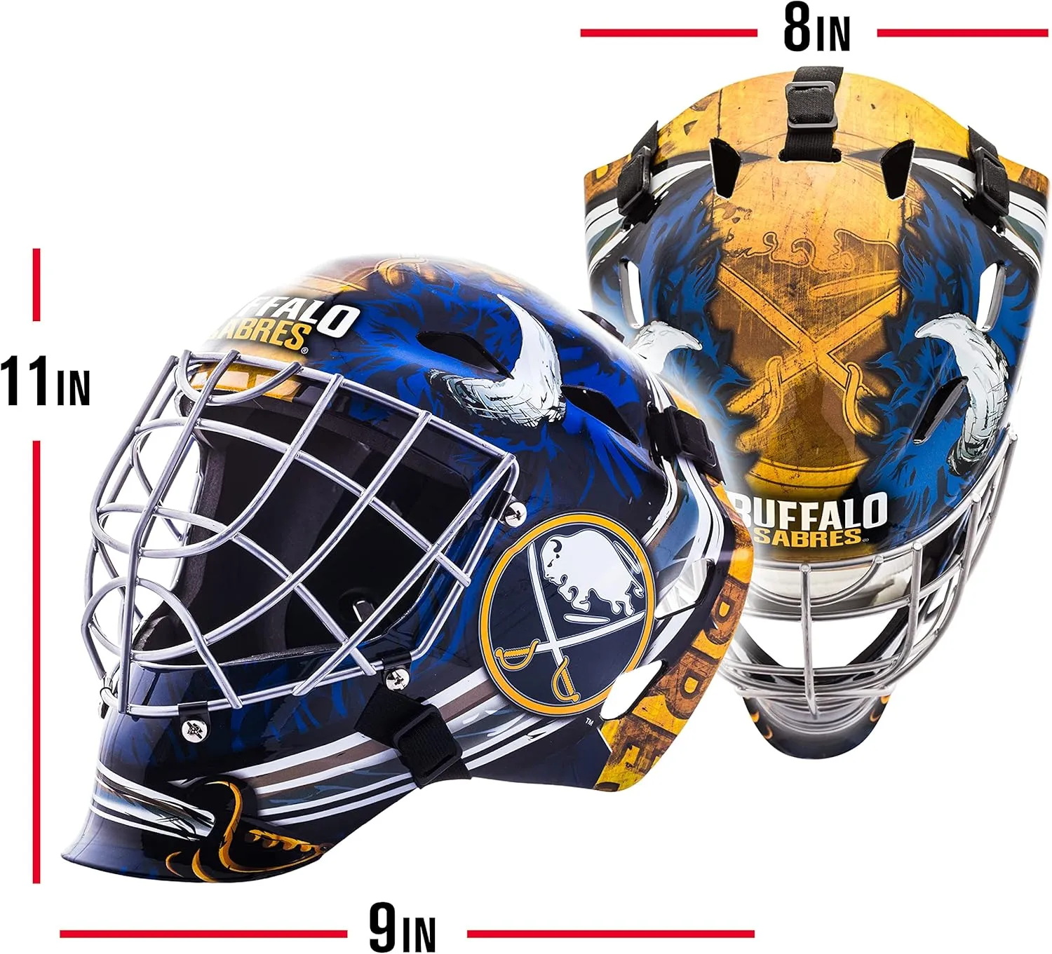 Franklin Sports Team Licensed NHL Hockey Goalie Face Mask - Goalie Mask for Kids Street Hockey - Youth NHL Team Street Hockey Masks