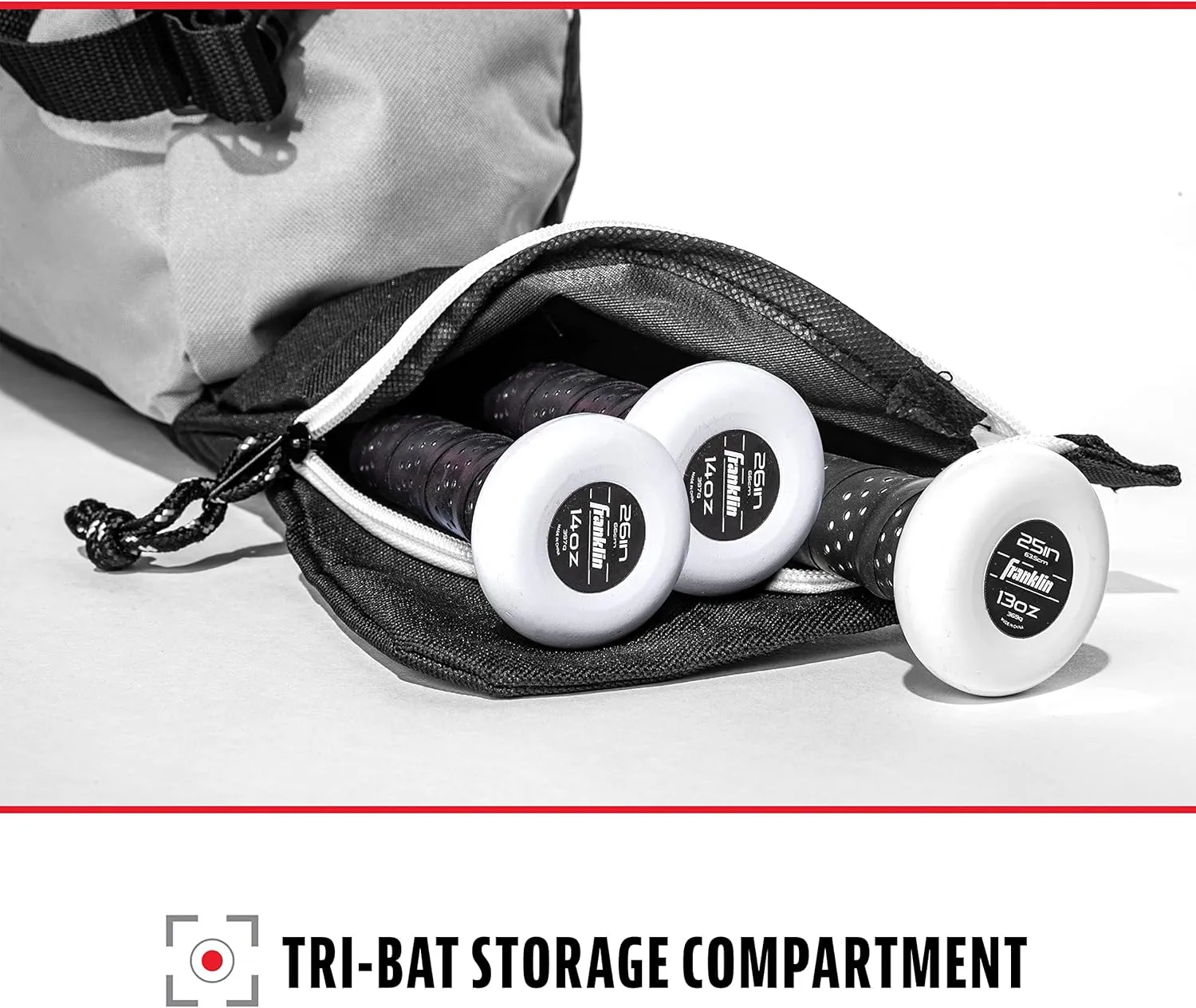 Franklin Sports Youth Baseball Bat Bag - Kids Teeball, Softball, Baseball Equipment Bag - Holds Bat, Helmet, Cleats and More