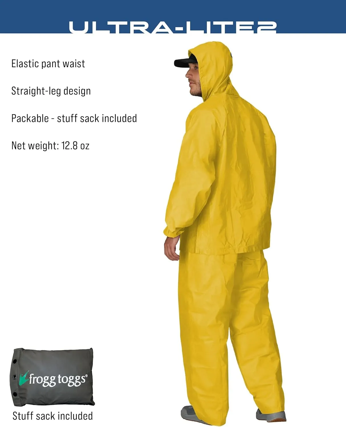 FROGG TOGGS Men's Ultra-Lite2 2-Layer Waterproof Breathable Rain Suit