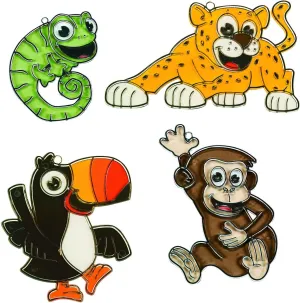 Fun Express Animal Paint Your Own Suncatchers - Crafts for Kids and Fun Home Activities (Jungle Animals) - VBS Vacation Bible School Supplies/Decor