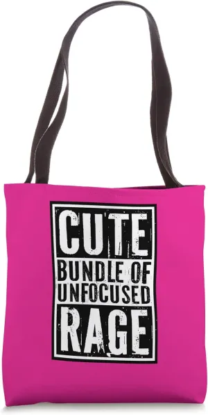 Funny Cute Bundle Of Unfocused Rage Rainbow Kawaii Goth Tote Bag