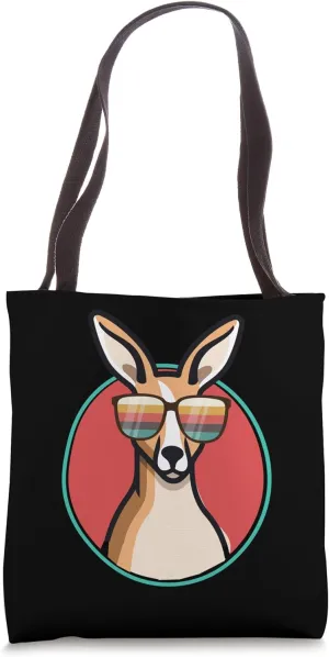 Funny Kangaroo Wearing Sunglasses Funny Australian Animals Tote Bag