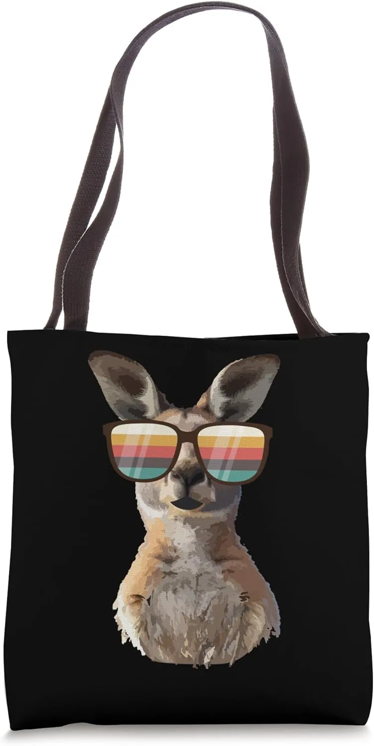 Funny Kangaroo Wearing Sunglasses Funny Australian Animals Tote Bag