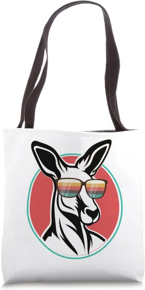 Funny Kangaroo Wearing Sunglasses Funny Australian Animals Tote Bag