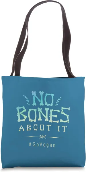 Funny No Bones Vegan Plant-Based Diet Nutrition Fitness Tote Bag