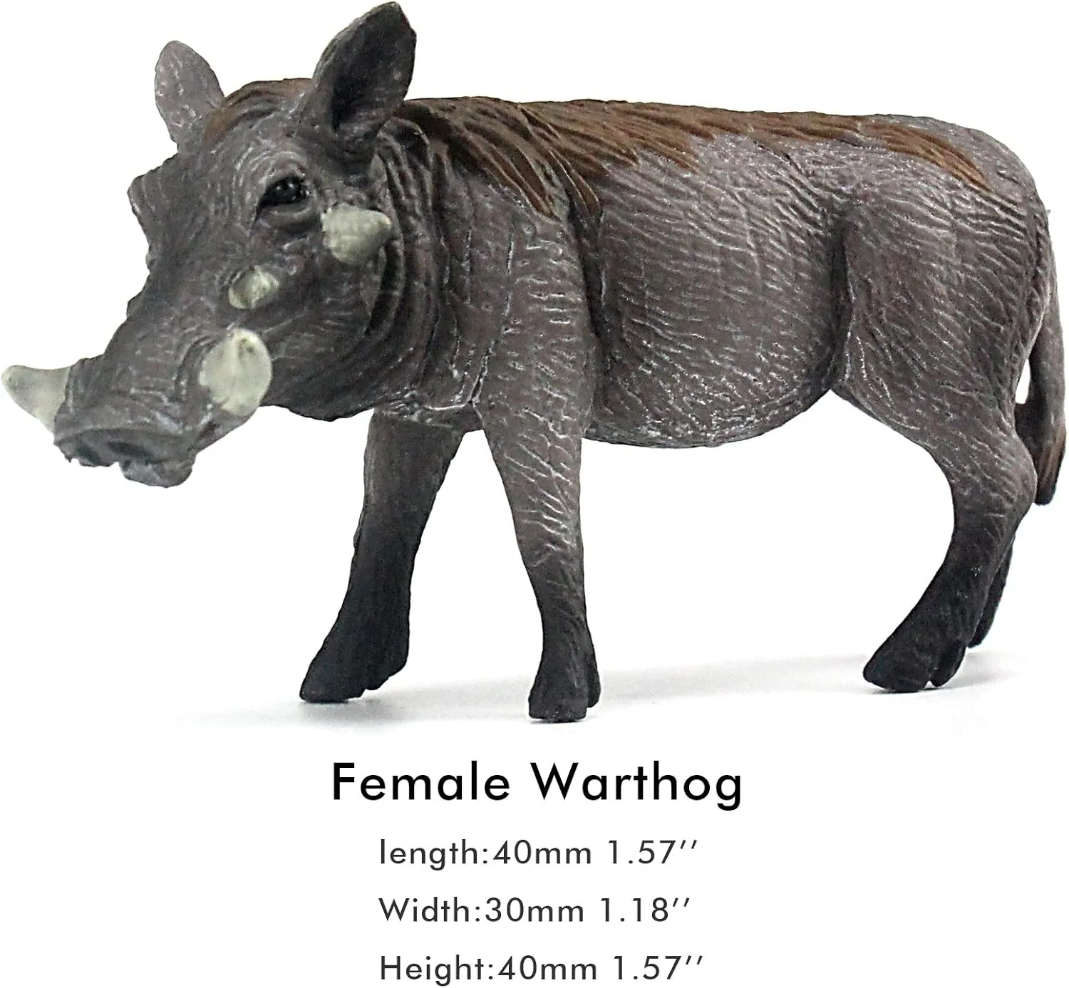 FUNSHOWCASE African Jungle Animals Toy Warthogs Figure Realistic Plastic Figurine Playset Lot 3-Piece