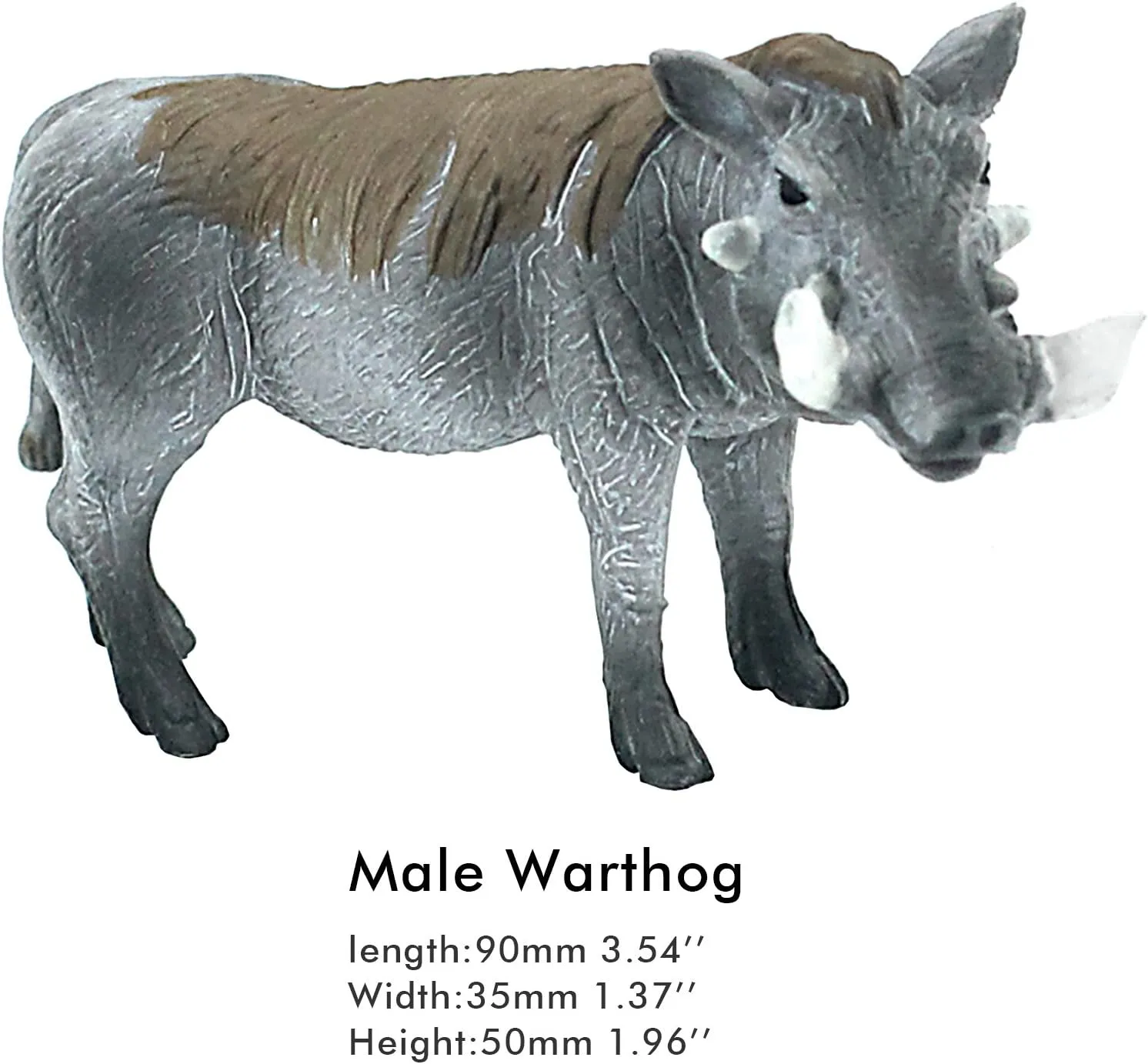 FUNSHOWCASE African Jungle Animals Toy Warthogs Figure Realistic Plastic Figurine Playset Lot 3-Piece