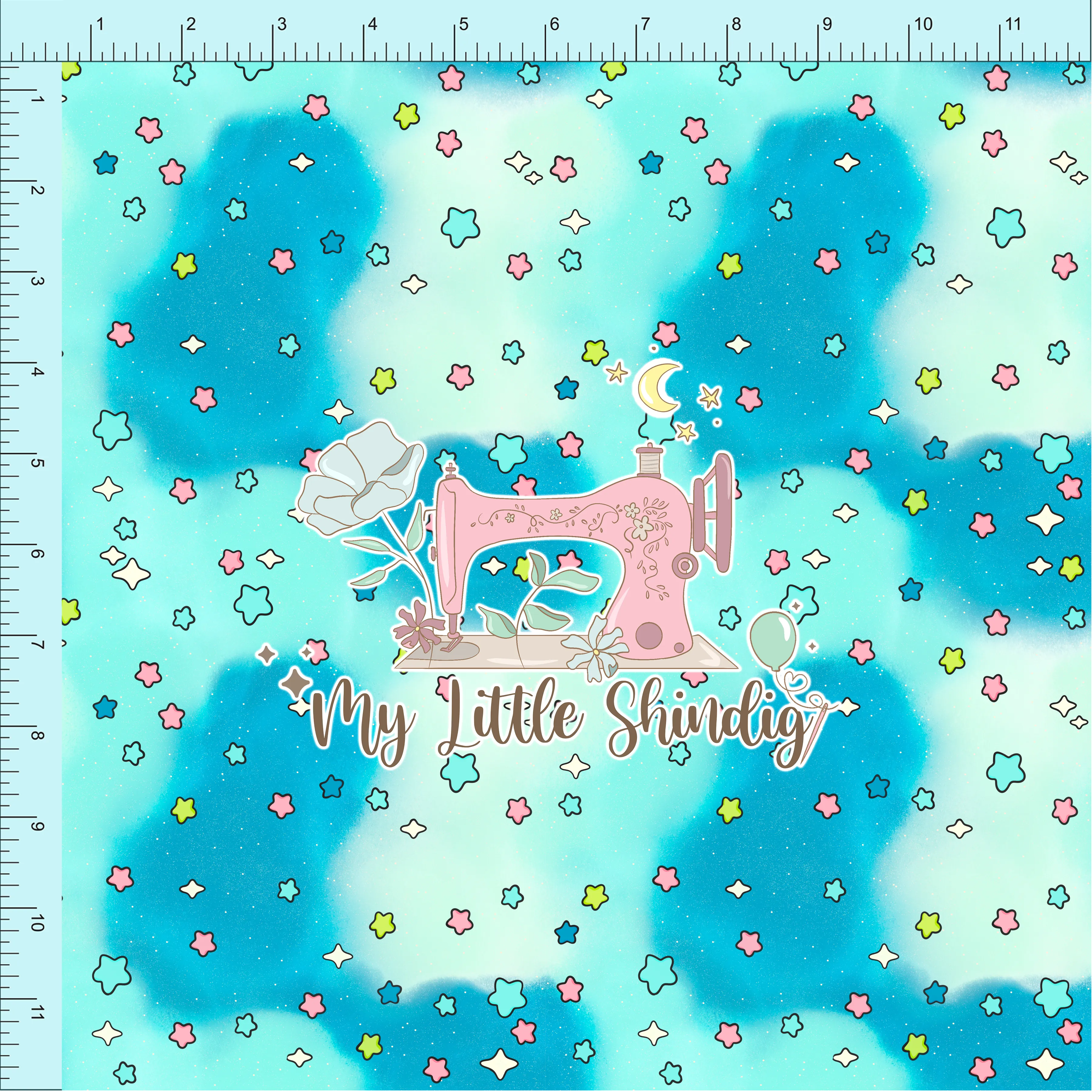 Gardening Droids Stars on Blue (preorder)
