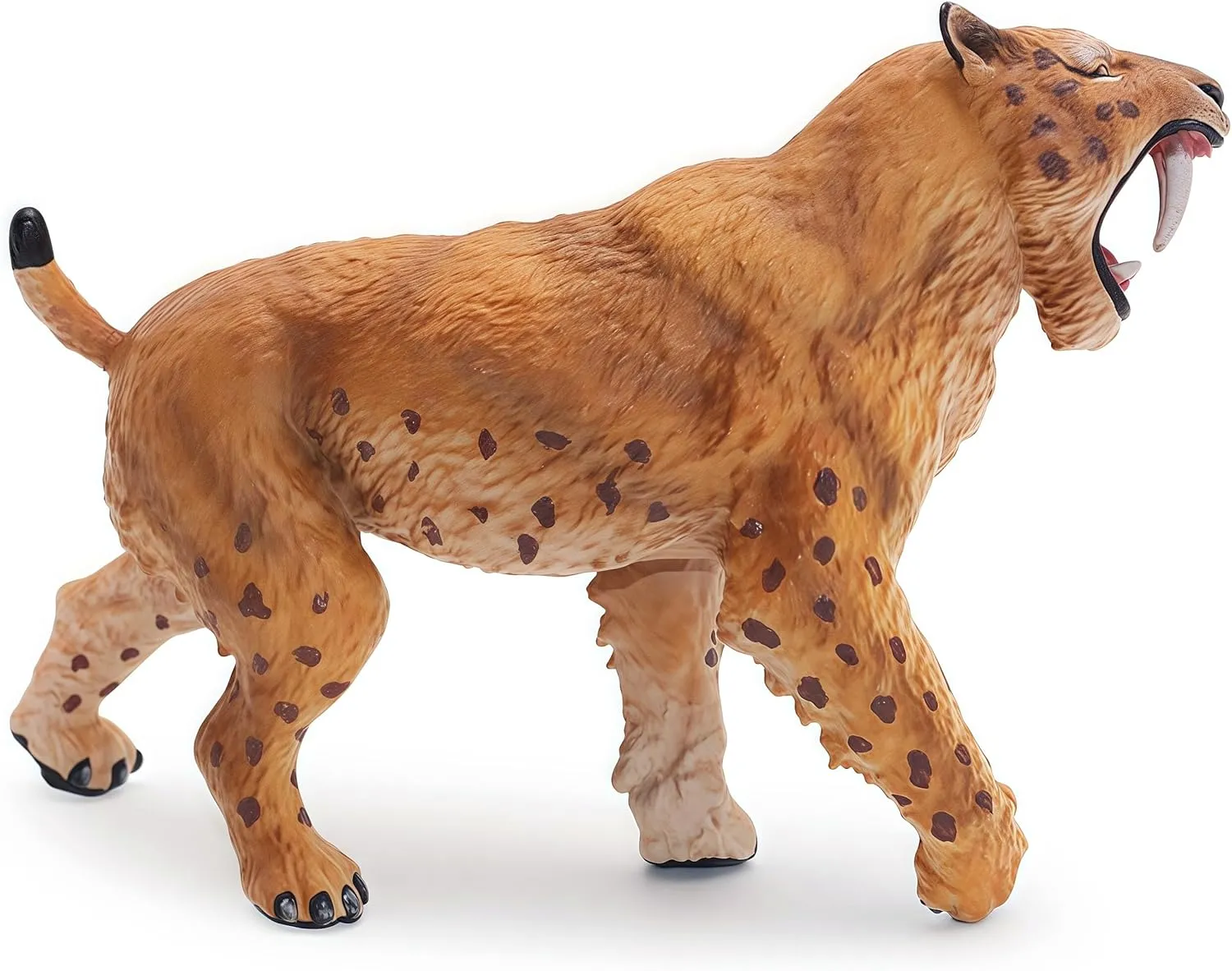 Gemini&Genius Saber-Toothed Tiger Animals Action Figure Toys for Kids (Smilodon)