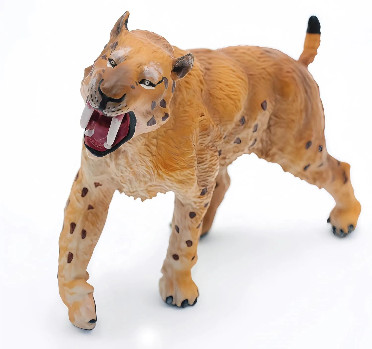 Gemini&Genius Saber-Toothed Tiger Animals Action Figure Toys for Kids (Smilodon)