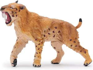 Gemini&Genius Saber-Toothed Tiger Animals Action Figure Toys for Kids (Smilodon)