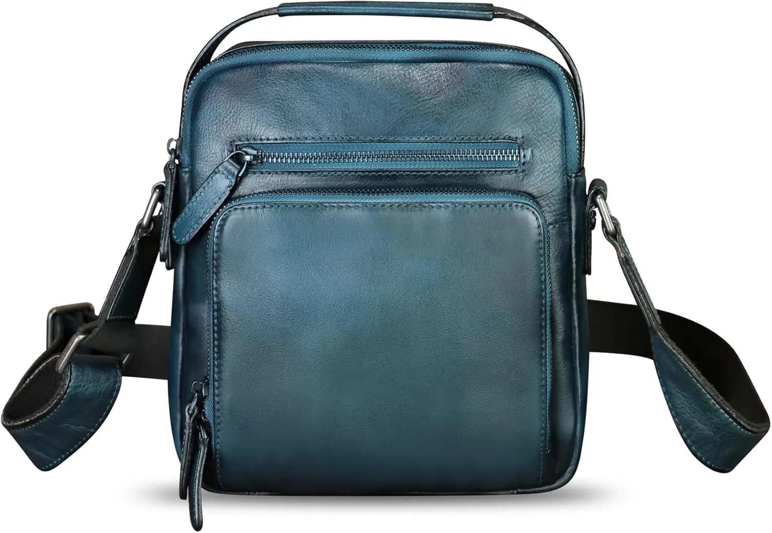 Genuine Leather Purse and Shoulder Bag for Men Vintage Real Leather Messenger Bag Handbag Crossbody Satchel Purse Strap
