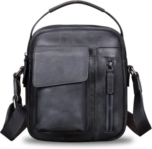 Genuine Leather Purses and Shoulder Bag for Men Vintage Real Leather Messenger Bag Handbag Crossbody Satchel Purse Strap