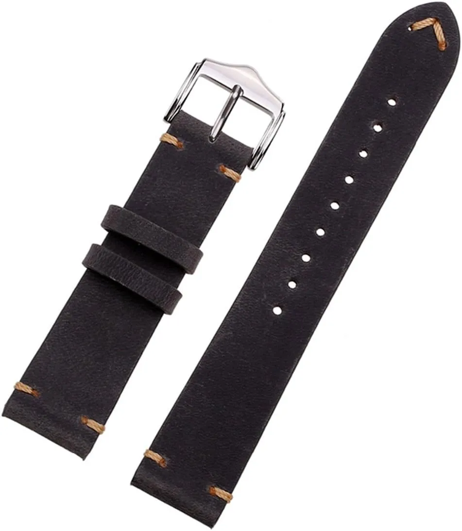 Genuine Leather Watch Band Top Calf Grain Leather Watch Strap with Size 20mm 22mm for Men Women