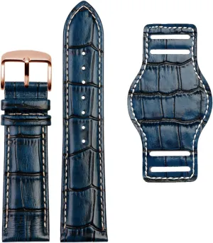 Genuine Leather watch strap 20mm 22mm mens watchband With mat wristwatches band handmade leather Bracelet