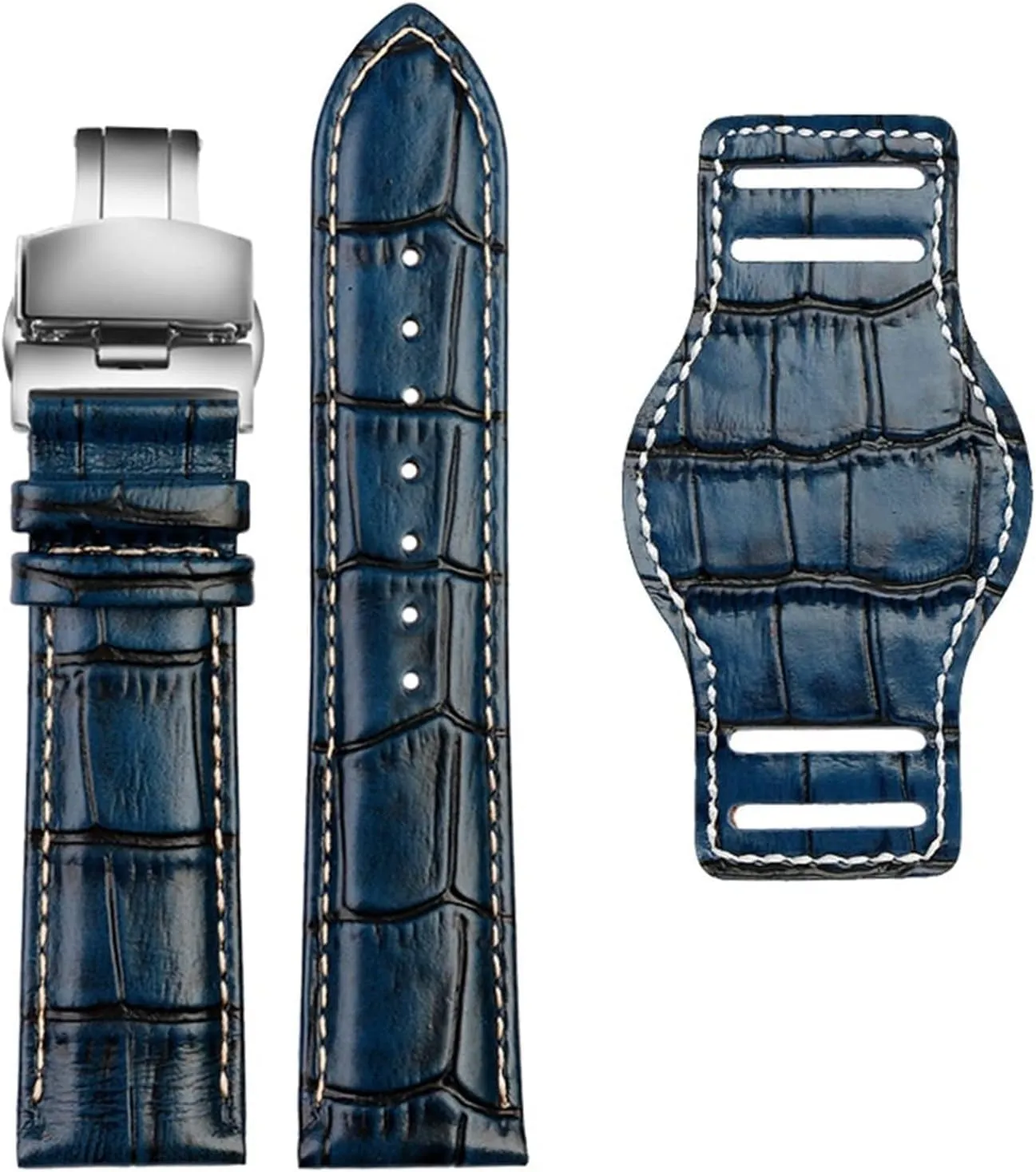 Genuine Leather watch strap 20mm 22mm mens watchband With mat wristwatches band handmade leather Bracelet