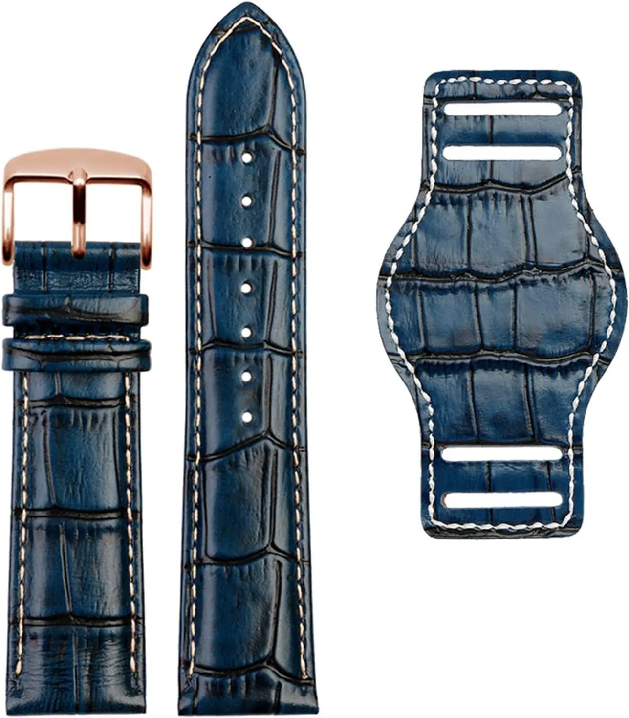 Genuine Leather watch strap 20mm 22mm mens watchband With mat wristwatches band handmade leather Bracelet