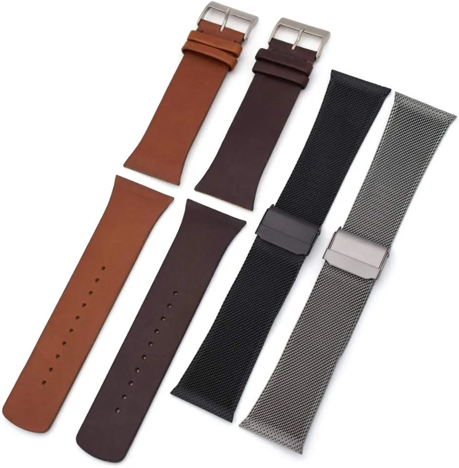 Genuine Leather Watch Strap Titanium Watch Strap Replacement for Skagen - SKW6006 SKW6007 SKW6078 SKW6304 SKW6305