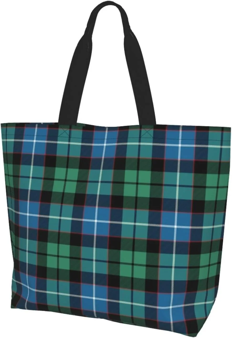 Georgia Tartan Tote Bag For Women Weekender Travel Bag Reusable Grocery Bags Large Totes Handbags