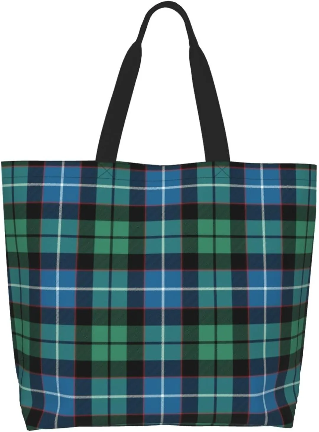 Georgia Tartan Tote Bag For Women Weekender Travel Bag Reusable Grocery Bags Large Totes Handbags