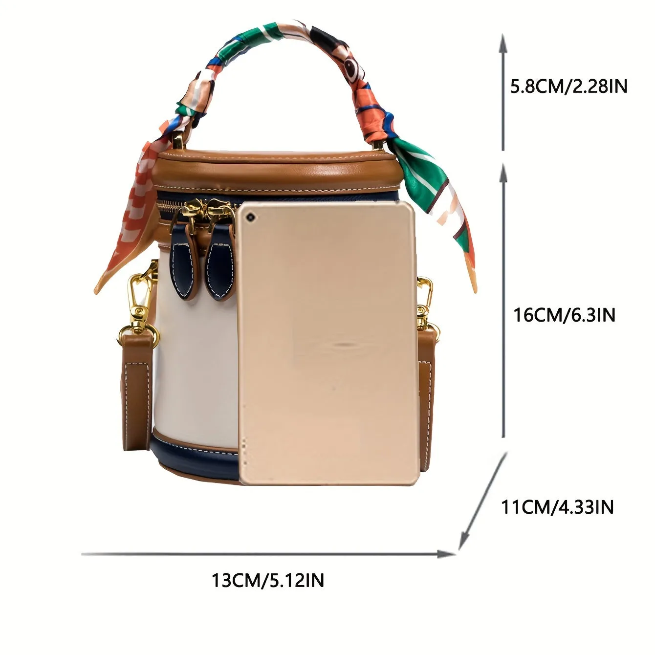 Glenda | Elegant Bucket Crossbody Bag with Unique Handle Design