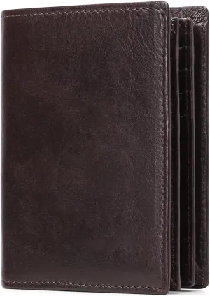 GOIACII Wallets for Men Large Capacity Genuine Leather RFID Mens Bifold Wallet with 16 Card Slots